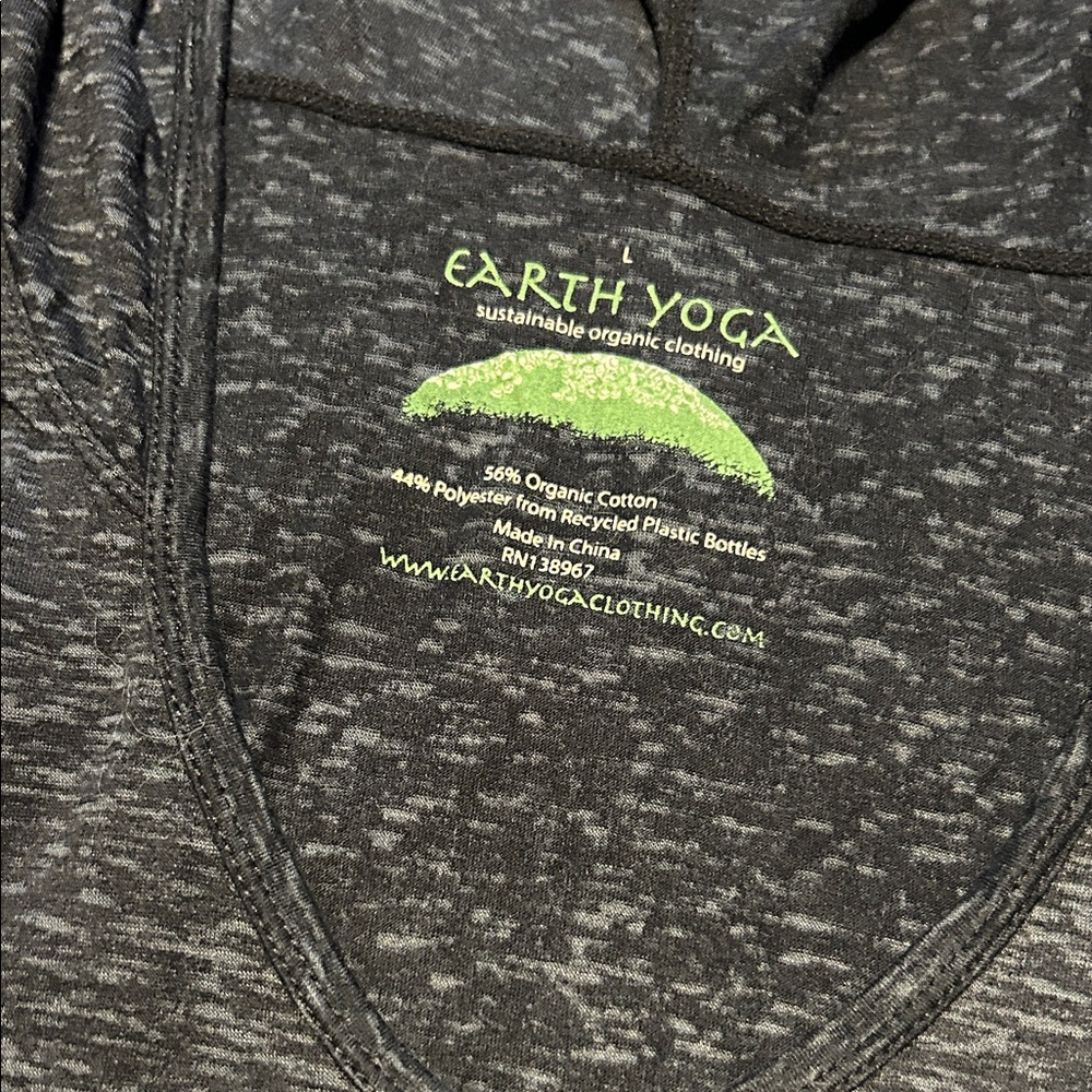 Earth Yoga Heathered Black Pullover
